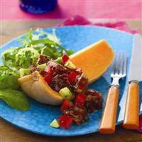 Nuevo Chipotle Beef in Butternut Squash Boats